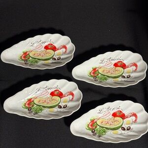 Gourmet White Ceramic Seafood Plates Set